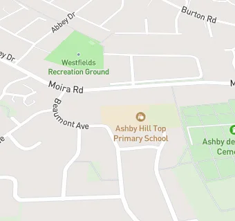 map for Ashby Hill Top Primary School