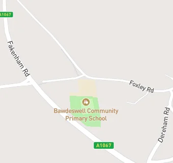 map for Bawdeswell Community Primary School