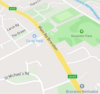 map for Brereton Surgery