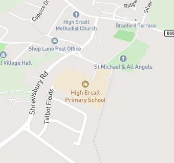 map for High Ercall Primary School