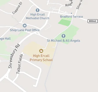 map for High Ercall Cp School