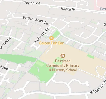 map for Fairstead Community Primary and Nursery School