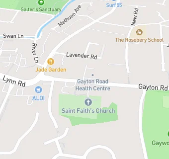 map for Gaywood Community Centre