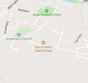 map for Church Aston Infant School