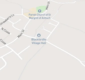 map for Blackfordby Village Hall