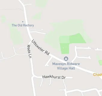 map for Mavesyn Ridware Village Hall