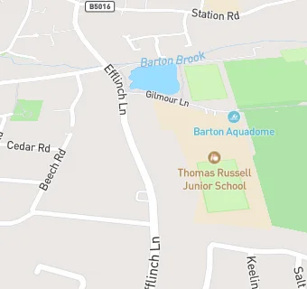 map for Thomas Russell Junior School