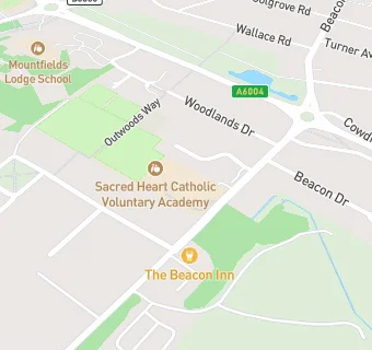 map for Sacred Heart Catholic Primary School, Loughborough, Leicestershire