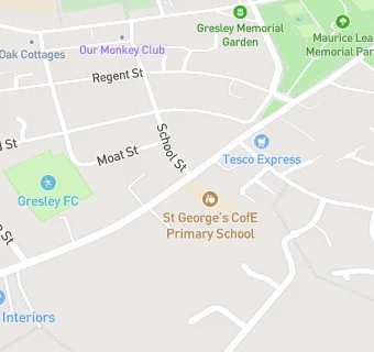 map for St George's CofE Primary School