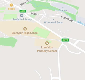 map for Ysgol Llanfyllin