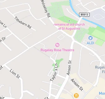 map for Rugeley Rose Theatre