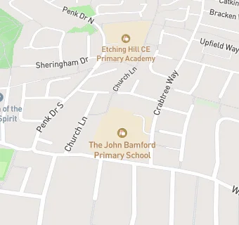 map for The John Bamford Primary School