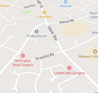 map for Newport Cottage Hospital Trust