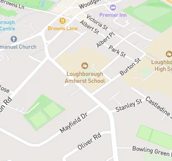 map for Loughborough Amherst School