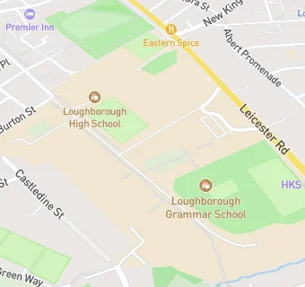 map for Loughborough Grammar School