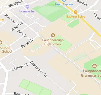 map for Loughborough High School