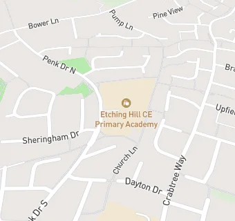 map for Etching Hill CofE Primary Academy