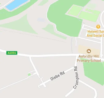 map for Asfordby Hill Primary School