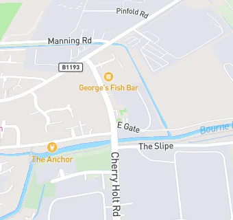 map for Bourne Snooker Centre