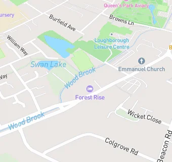 map for Loughborough Lawn Tennis Club