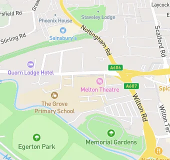 map for Melton Mowbray College