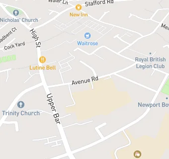 map for Bupa Dental Care, Newport Shropshire