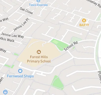 map for Forest Hills Primary School