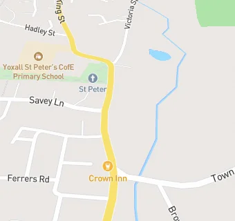 map for Yoxall Village Newsagents