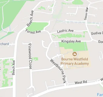 map for Bourne Westfield Primary School