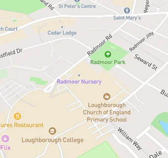 map for Sense College Loughborough