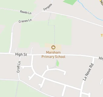 map for Marsham Primary School