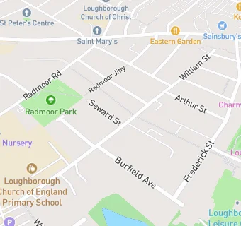 map for Loughborough C Of E Primary School