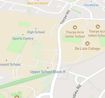 map for Thorpe Acre Junior School