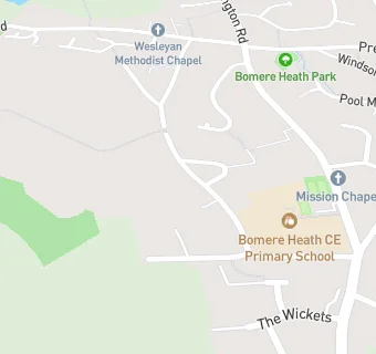 map for Bomere Heath CE (Controlled) Primary School