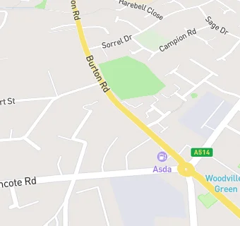 map for Asda Service Station