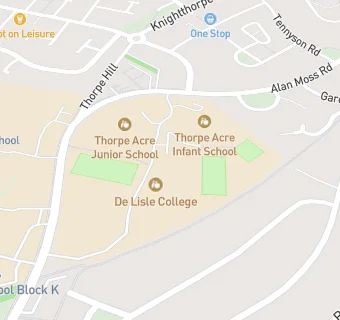 map for De Lisle College Loughborough Leicestershire