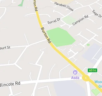 map for Woodville Surgery