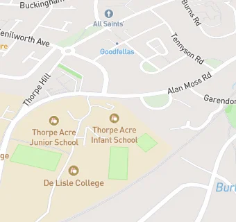 map for Thorpe Acre Infant School