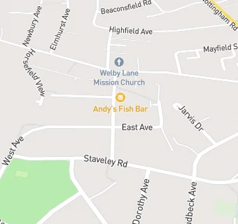 map for Andy's Fish Bar