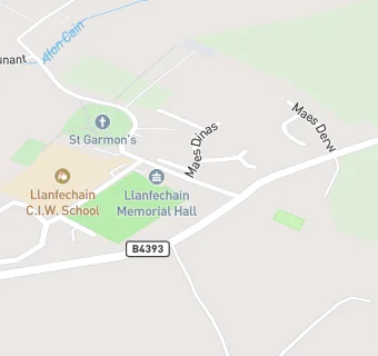 map for Llanfechain C.I.W. School