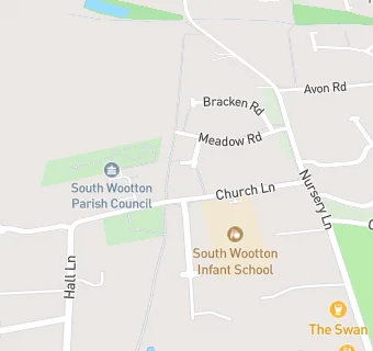 map for South Wootton Pre School