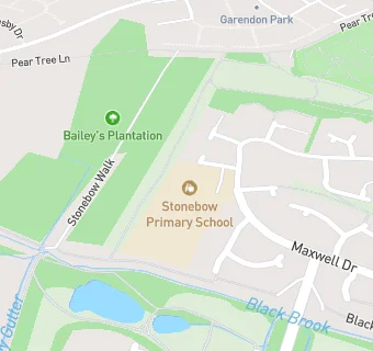 map for Stonebow Primary School Loughborough