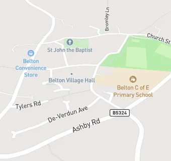 map for Leicestershire Traded Services At Belton Primary School