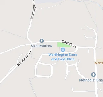 map for Worthington Store And Post Office