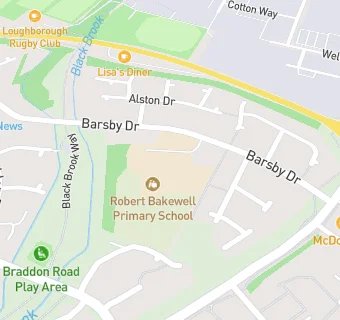 map for Robert Bakewell Primary School and Community Centre