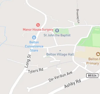 map for Belton Pre-school Playgroup