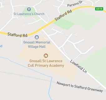 map for Gnosall Memorial Village Hall