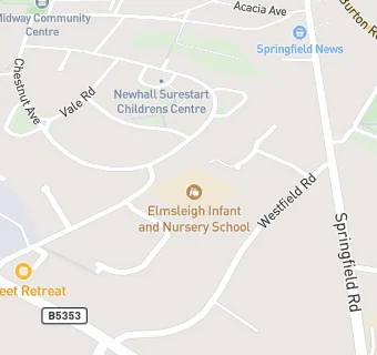 map for Elmsleigh Infant and Nursery School