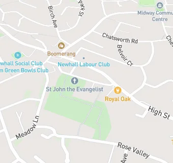 map for St John's The Evangelist Church