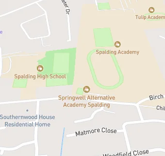 map for Springwell Alternative Academy Spalding